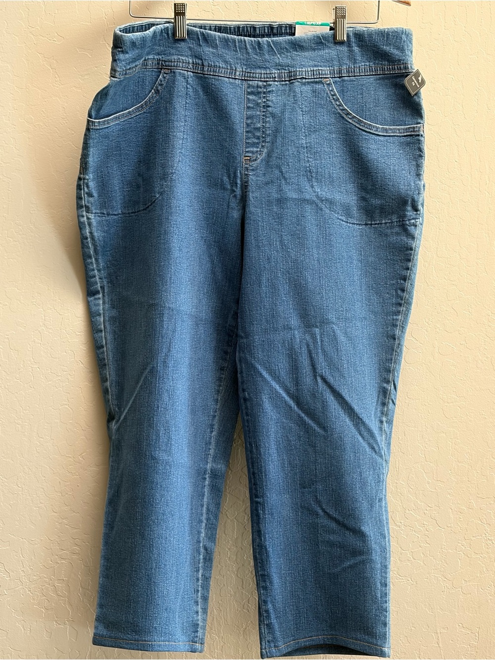 Terra & Sky Blue Jeans, Pull On, size 14W